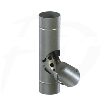 Łapacz deszczówki stalowy ⌀ 90 firmy KROP kolor antracyt metaliczny